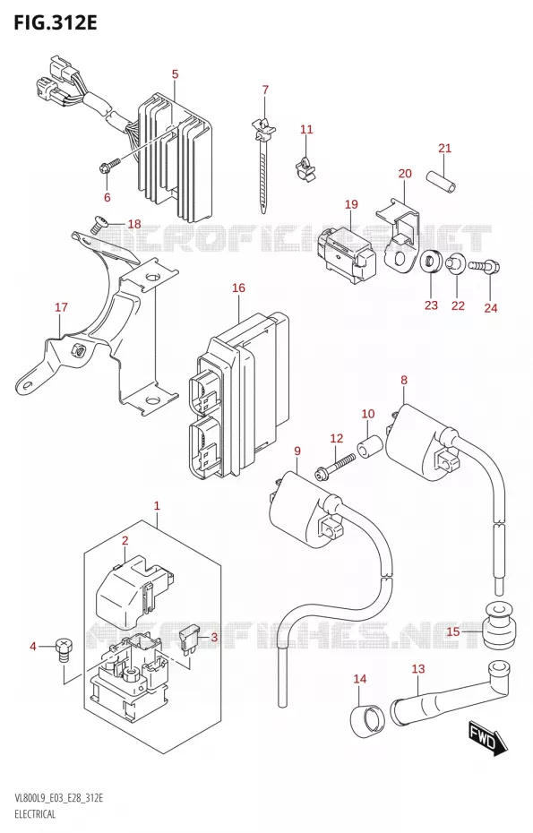 ELECTRICAL (VL800T:L9:E28) Suzuki MOTO 800 BOULEVARD 2019  VL800 2019 L9 (E28)