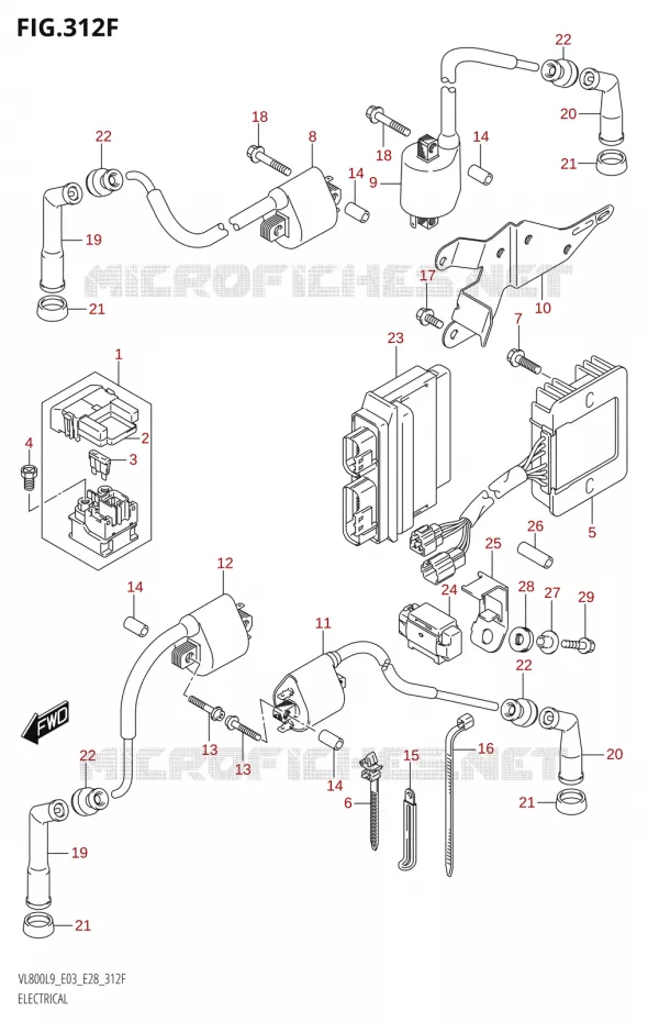 ELECTRICAL (VL800T:L9:E33) Suzuki MOTO 800 BOULEVARD 2019  VL800 2019 L9 (E28)
