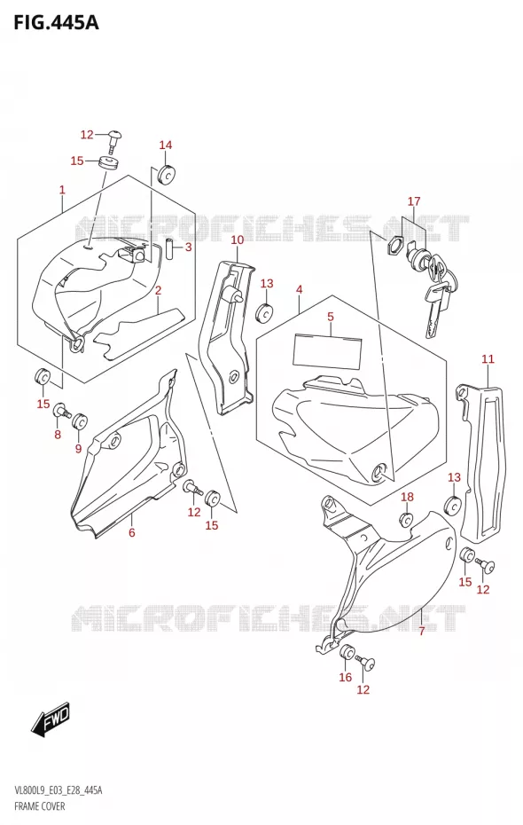 FAIRING (VL800:L9:E03) Suzuki MOTO 800 BOULEVARD 2019  VL800 2019 L9 (E28)