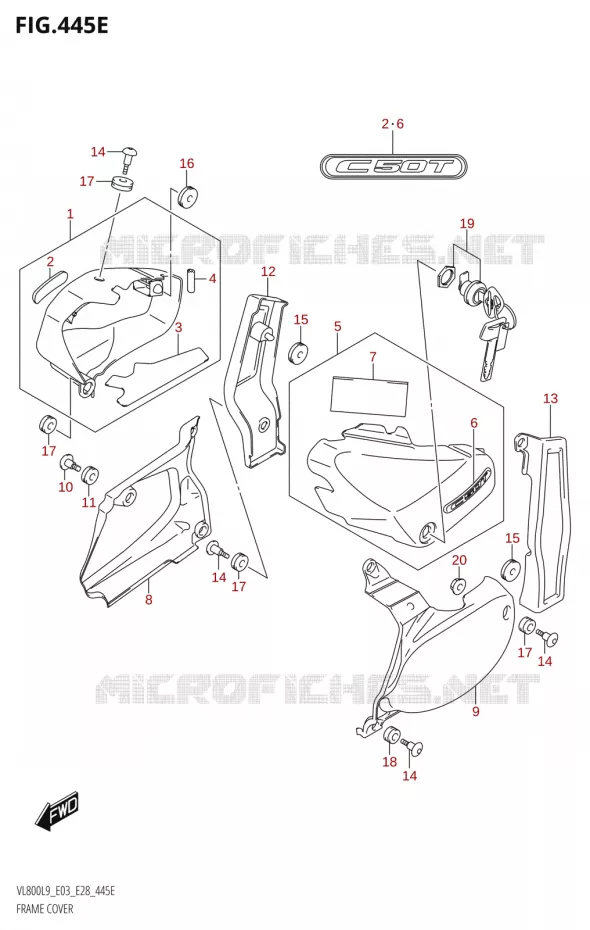 FAIRING (VL800T:L9:E28) Suzuki MOTO 800 BOULEVARD 2019  VL800 2019 L9 (E28)
