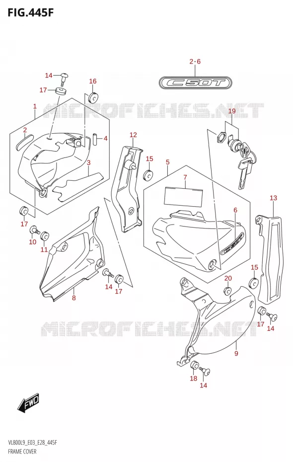 FAIRING (VL800T:L9:E33) Suzuki MOTO 800 BOULEVARD 2019  VL800 2019 L9 (E28)