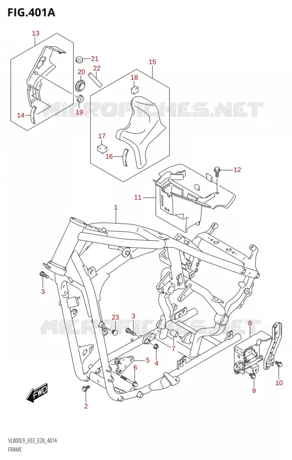 FRAME Suzuki MOTO 800 BOULEVARD 2019  VL800 2019 L9 (E28)