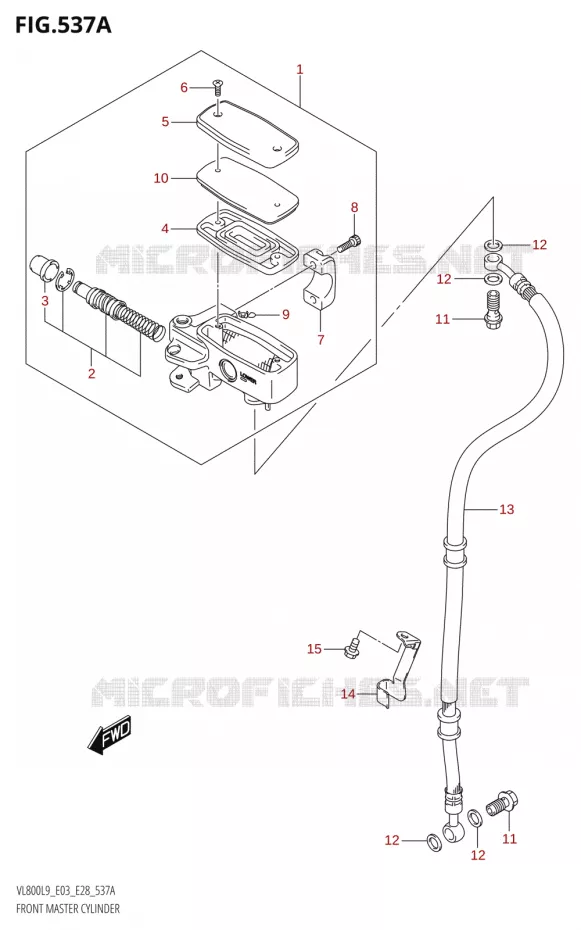 FRONT MASTER CYLINDER Suzuki MOTO 800 BOULEVARD 2019  VL800 2019 L9 (E28)