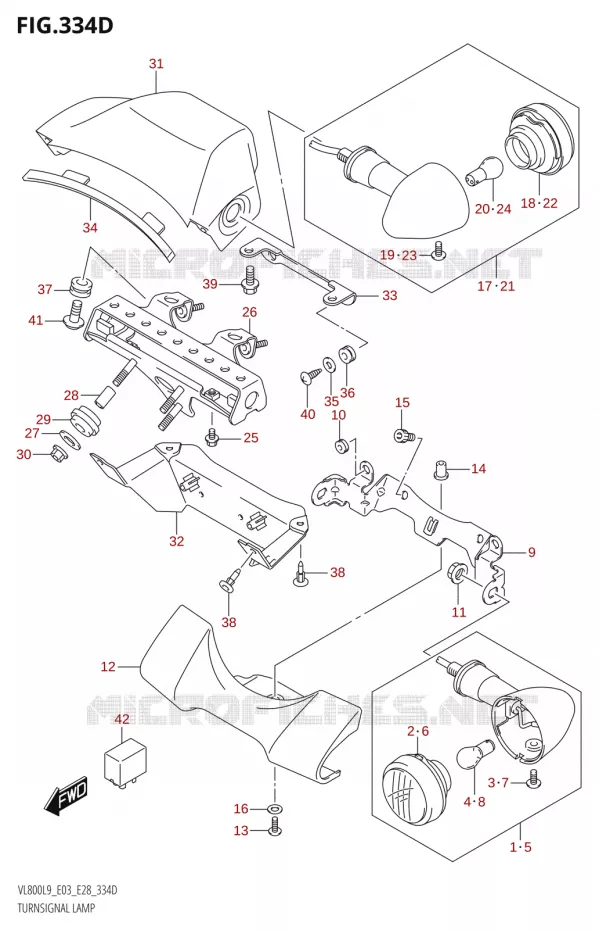INDICATORS (VL800T:L9:E03) Suzuki MOTO 800 BOULEVARD 2019  VL800 2019 L9 (E28)