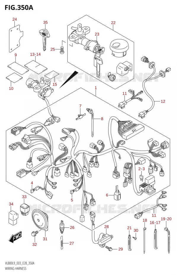 WIRING HARNESS (VL800:L9:E03) Suzuki MOTO 800 BOULEVARD 2019  VL800 2019 L9 (E28)