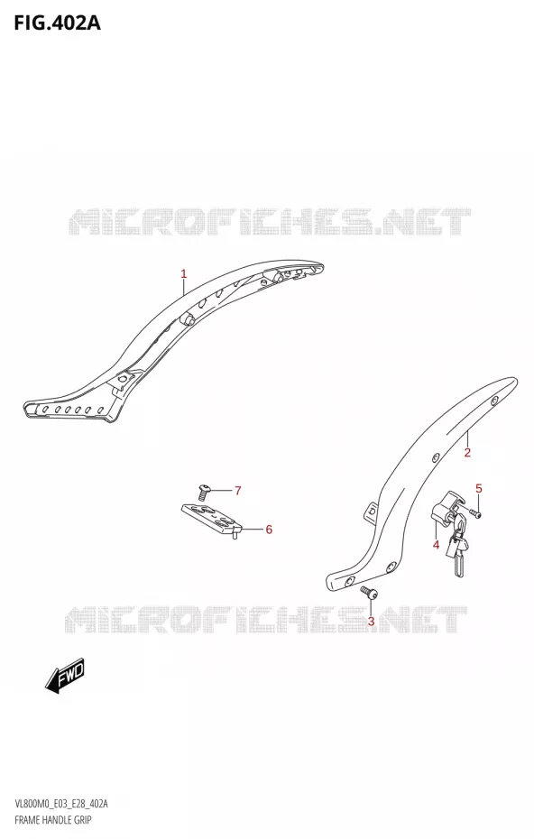 FRAME HANDLE GRIP Suzuki MOTO 800 BOULEVARD 2020  VL800 2020 M0 (E28)