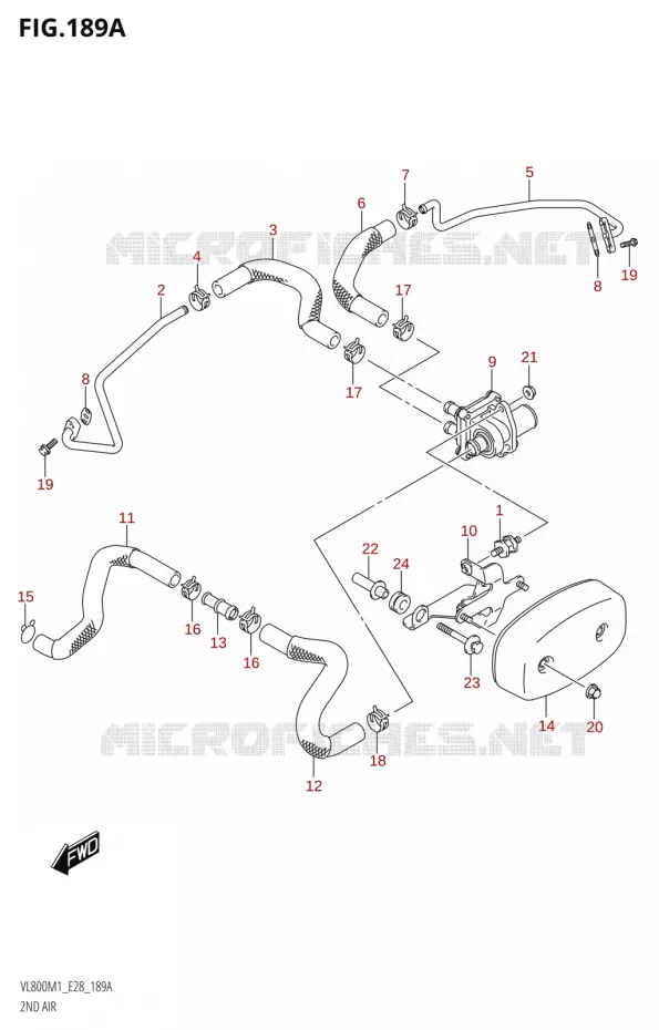 ANTI POLLUTION SYSTEM Suzuki MOTO 800 BOULEVARD 2021  VL800 2021 M1 (E28)