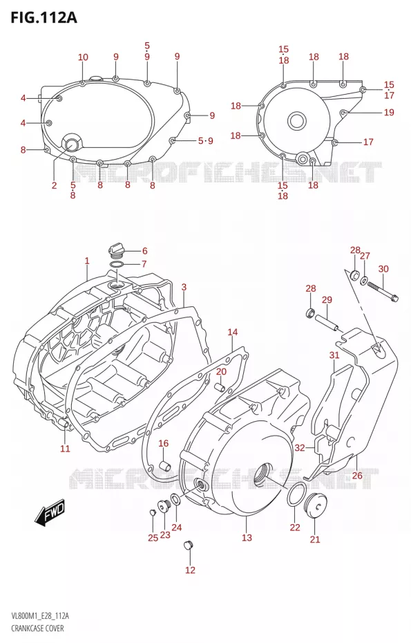 CRANKCASE COVER Suzuki MOTO 800 BOULEVARD 2021  VL800 2021 M1 (E28)