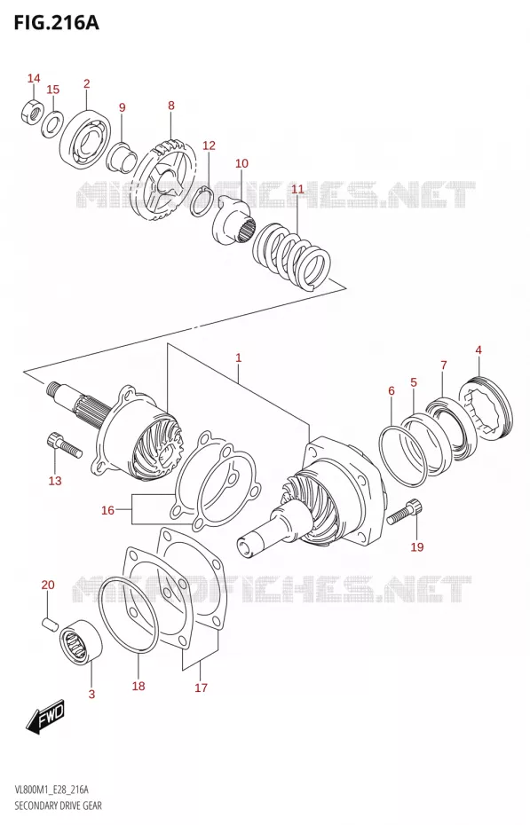 DRIVESHAFT Suzuki MOTO 800 BOULEVARD 2021  VL800 2021 M1 (E28)
