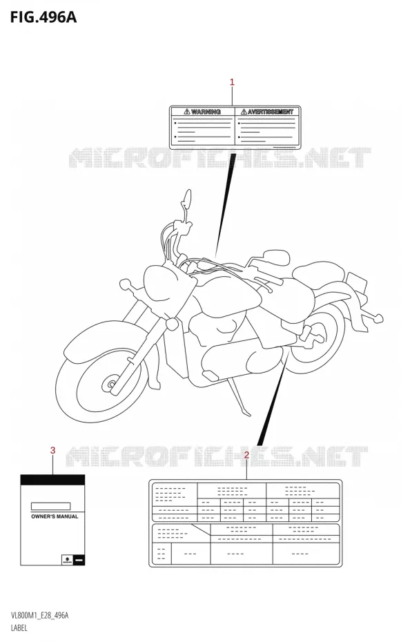 LABEL (VL800) Suzuki MOTO 800 BOULEVARD 2021  VL800 2021 M1 (E28)