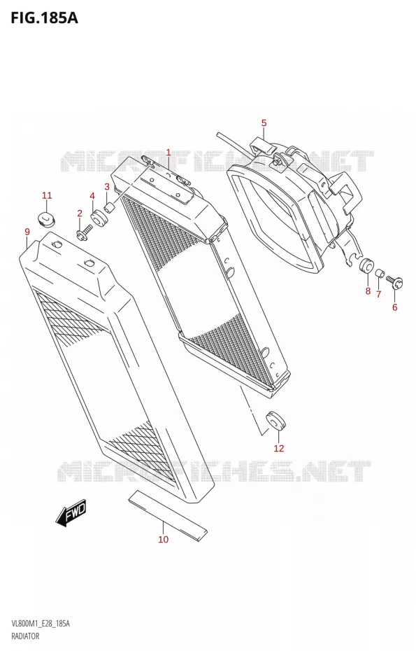 RADIATOR Suzuki MOTO 800 BOULEVARD 2021  VL800 2021 M1 (E28)