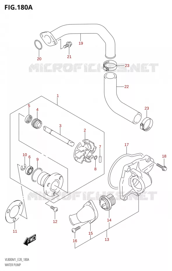 WATER PUMP Suzuki MOTO 800 BOULEVARD 2021  VL800 2021 M1 (E28)