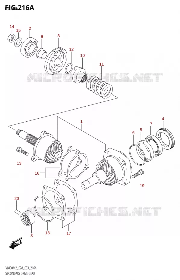DRIVESHAFT Suzuki MOTO 800 BOULEVARD 2022  VL800 2022 M2 (E28)