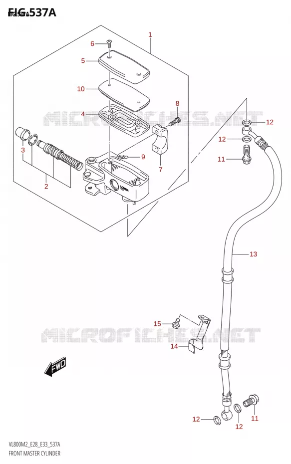 FRONT MASTER CYLINDER Suzuki MOTO 800 BOULEVARD 2022  VL800 2022 M2 (E28)