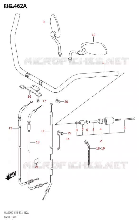 HANDLEBAR Suzuki MOTO 800 BOULEVARD 2022  VL800 2022 M2 (E28)