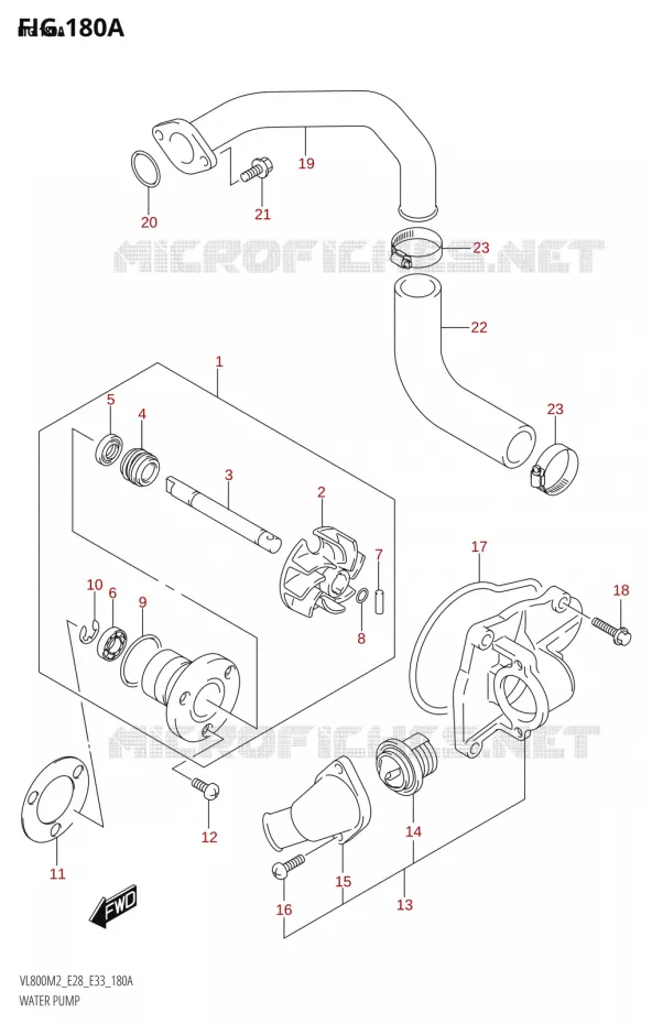 WATER PUMP Suzuki MOTO 800 BOULEVARD 2022  VL800 2022 M2 (E28)
