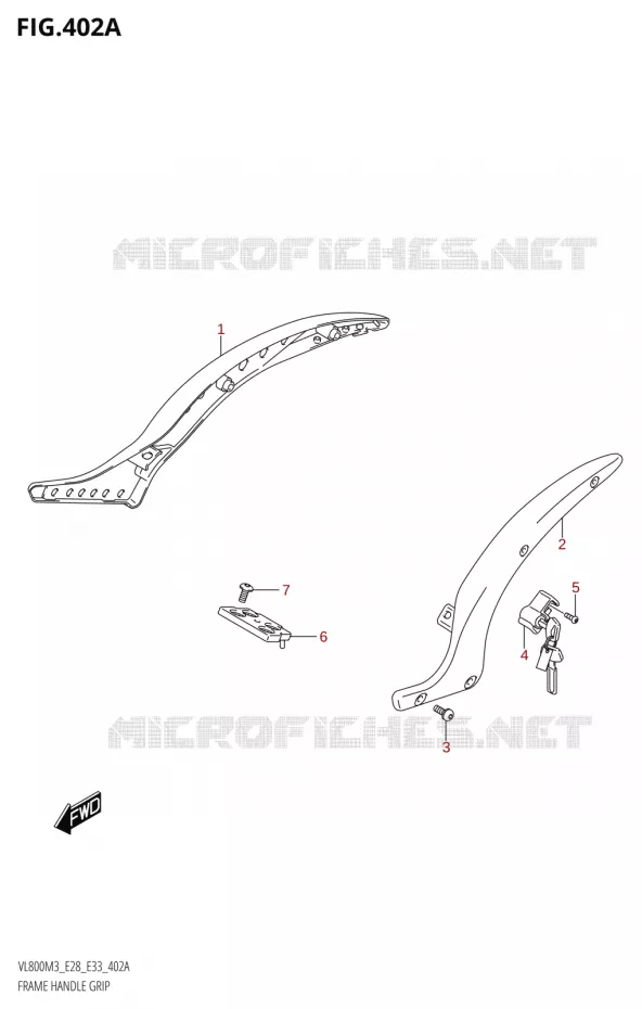 FRAME HANDLE GRIP Suzuki MOTO 800 BOULEVARD 2023  VL800 2023 M3 (E28)