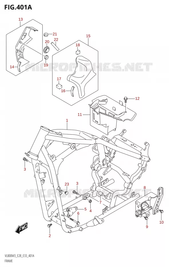 FRAME Suzuki MOTO 800 BOULEVARD 2023  VL800 2023 M3 (E28)