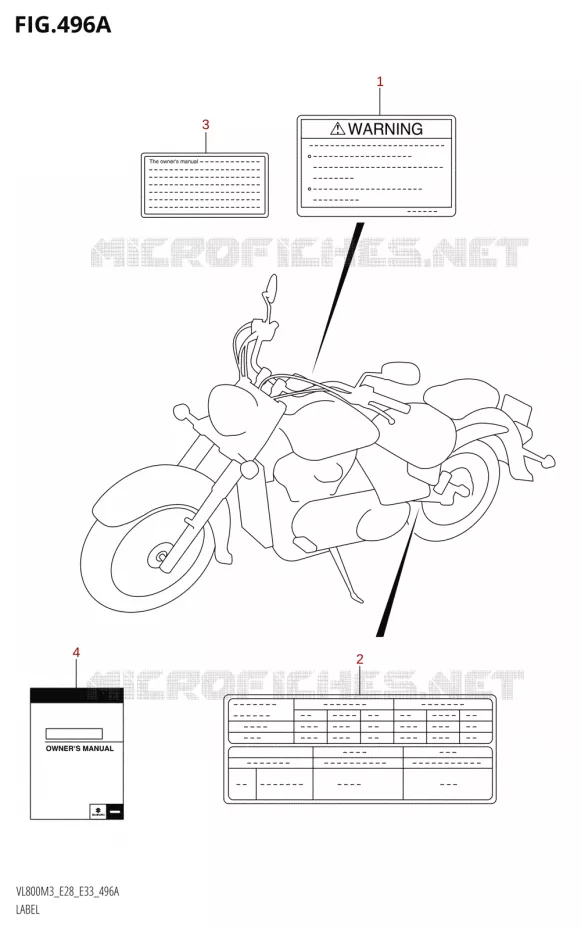 LABEL (VL800:E33) Suzuki MOTO 800 BOULEVARD 2023  VL800 2023 M3 (E28)
