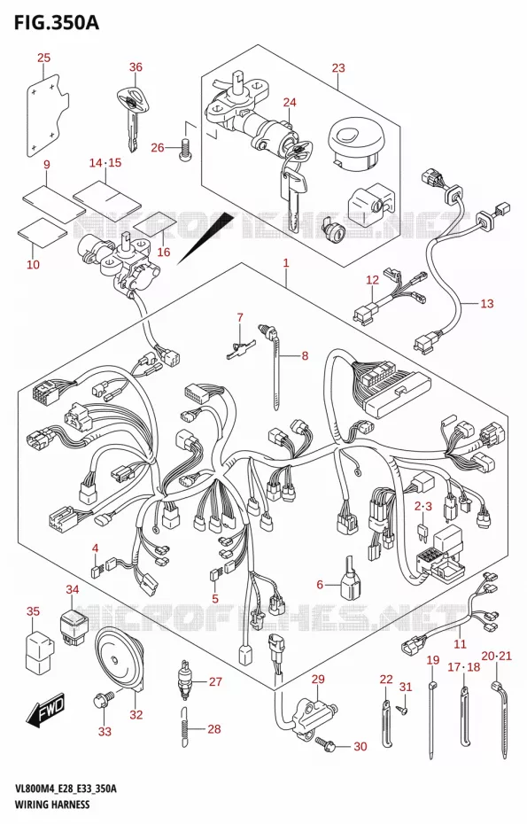 WIRING HARNESS Suzuki MOTO 800 BOULEVARD 2024  VL800 2024 M4 (E28)