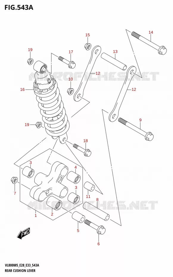 SHOCK ABSORBER LINKAGE Suzuki MOTO 800 BOULEVARD 2025  VL800 2025 M5 (E28)