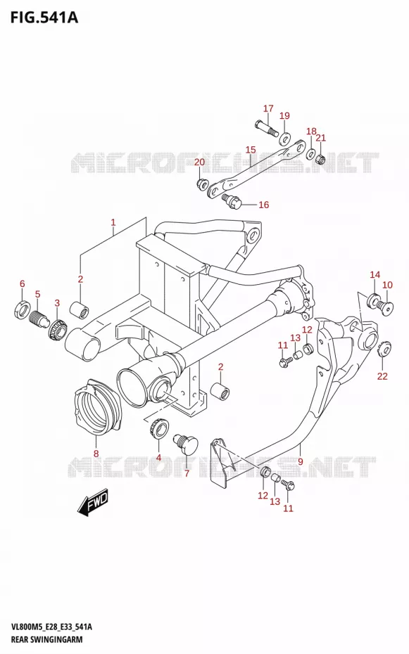 SWINGARM Suzuki MOTO 800 BOULEVARD 2025  VL800 2025 M5 (E28)