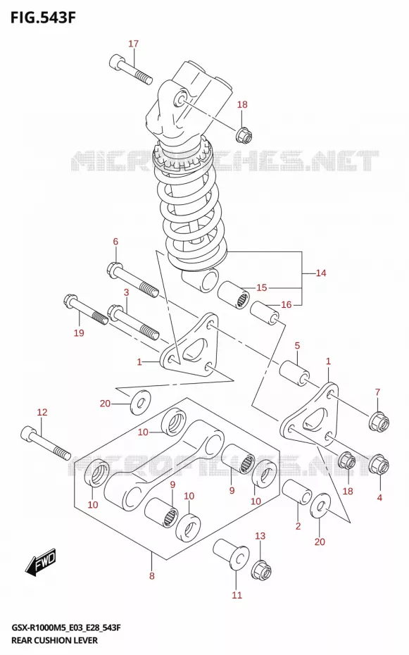 SHOCK ABSORBER LINKAGE (GSX-R1000RZA) Suzuki MOTO 1000 GSX-R 2025  GSX-R1000A 2025 M5 (E28)