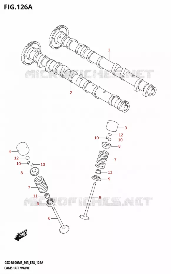 CAMSHAFT - VALVES Suzuki MOTO 600 GSX-R 2025  GSX-R600 2025 M5 (E28)