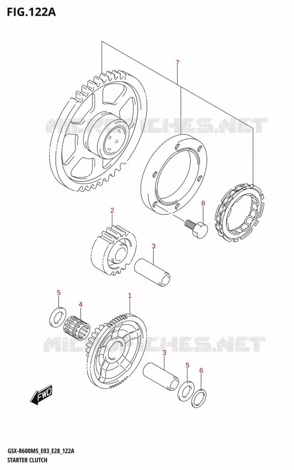 STARTER MOTOR CLUTCH Suzuki MOTO 600 GSX-R 2025  GSX-R600 2025 M5 (E28)
