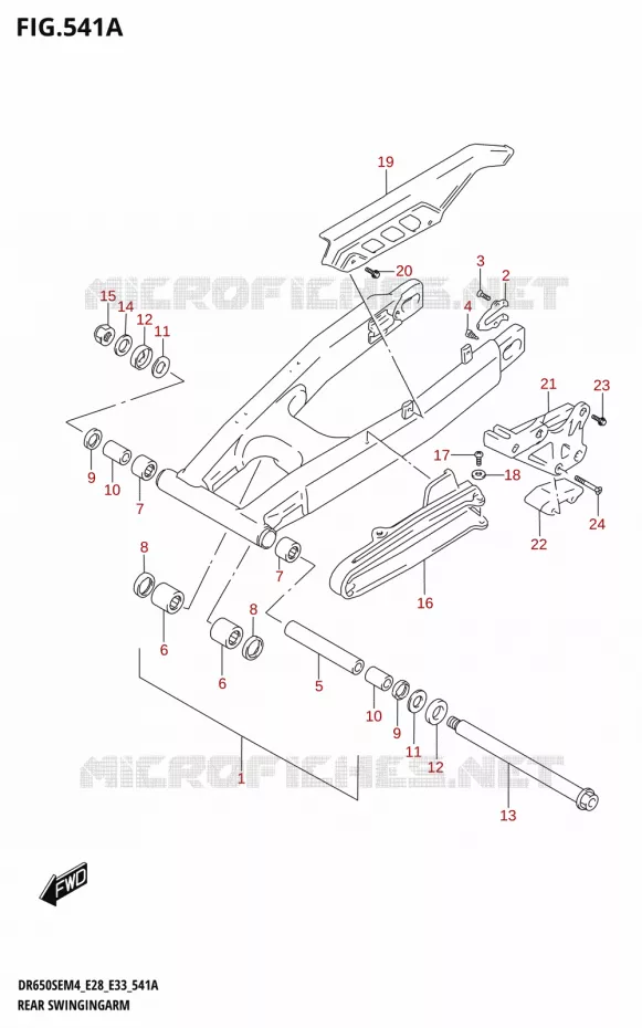 SWINGARM Suzuki MOTO 650 DR 2024  DR650SE 2024 M4 (E28)