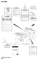 LABEL (LT F400F:P03) for Suzuki KINGQUAD 400 2024