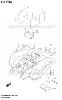 REAR FENDER (LT A400FZ:P03) for Suzuki KINGQUAD 400 2025