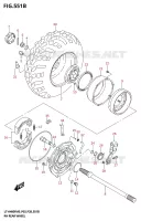 RIGHT HAND REAR WHEEL (LT A400FZ) for Suzuki KINGQUAD 400 2025