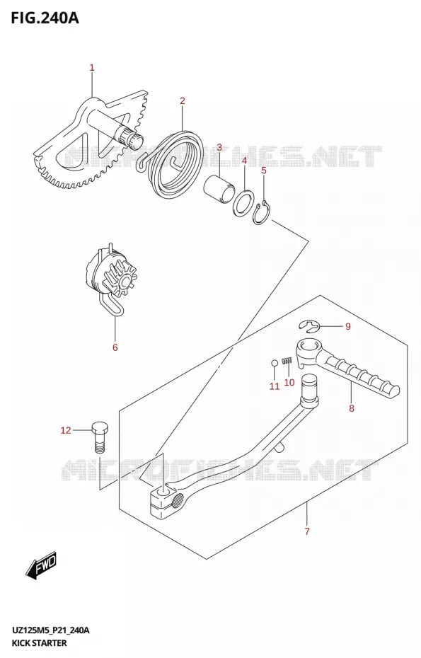 KICK STARTER Suzuki SCOOTER 125 ADDRESS 2025  UZ125M5 P21 2025 M5 (P21)