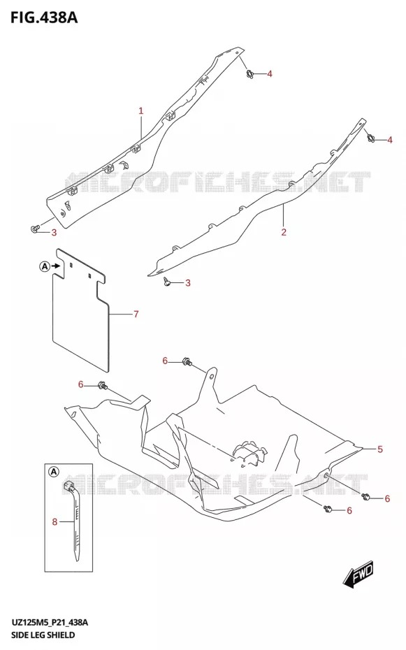 LOWER FAIRING Suzuki SCOOTER 125 ADDRESS 2025  UZ125M5 P21 2025 M5 (P21)