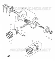 CRANKSHAFT for Suzuki KINGQUAD 250 1996