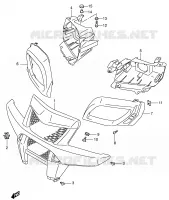 FRONT BUMPER   HEADLIGHT HOUSING for Suzuki KINGQUAD 700 2005