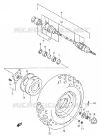 FRONT WHEEL (SEE NOTE) for Suzuki KINGQUAD 250 1996