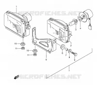 HEADLIGHT (MODEL V/W E24) for Suzuki KINGQUAD 250 1996