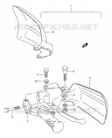 KNUCKLE COVERS (OPTIONAL) for Suzuki KINGQUAD 250 1996