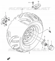 LEFT HAND REAR WHEEL for Suzuki KINGQUAD 700 2005