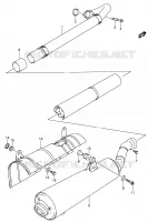 MUFFLER for Suzuki KINGQUAD 700 2005