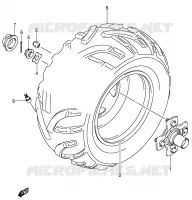 RIGHT HAND REAR WHEEL for Suzuki KINGQUAD 700 2005
