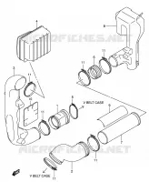 V BELT COOLING DUCT for Suzuki KINGQUAD 700 2005