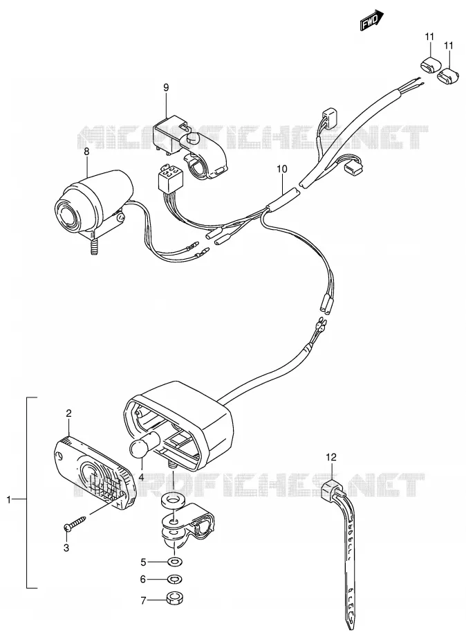 BACKUP LAMP (OPTIONAL:E28) Suzuki QUAD 300 KINGQUAD 2004  LT-F300FK4(E3/E28)