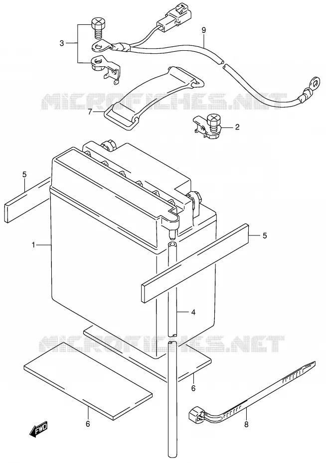 BATTERY Suzuki QUAD 160 OZARK 2004  LT-F160K4(P24)