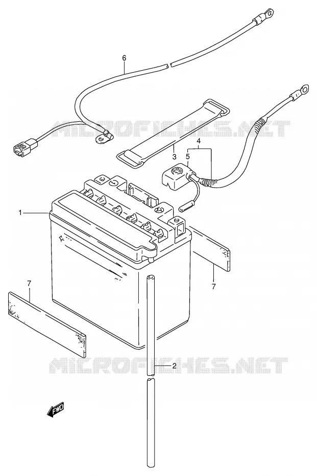 BATTERY Suzuki QUAD 250 OZARK 2000  LT-F250FY(E24)