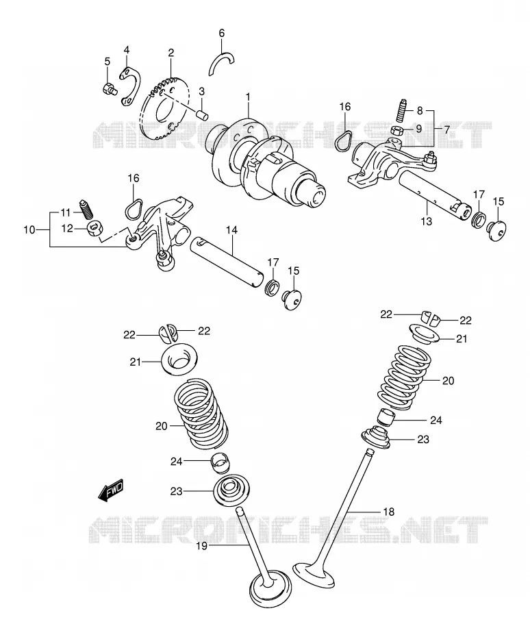 CAMSHAFT/VALVE Suzuki QUAD 400 EIGER 2012  LT-A400FK6(P3/P28)