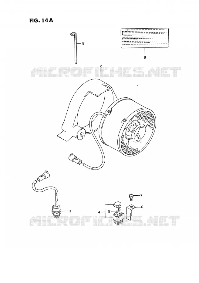 COOLING FAN (E17,E27) Suzuki QUAD 300 KINGQUAD 1993  LT-F4WDXP(E2)