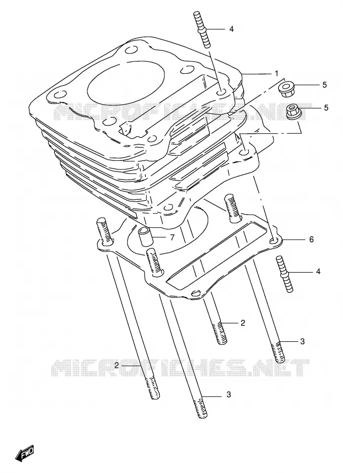 CYLINDER Suzuki QUAD 160 OZARK 2000  LT-F160Y(P24)